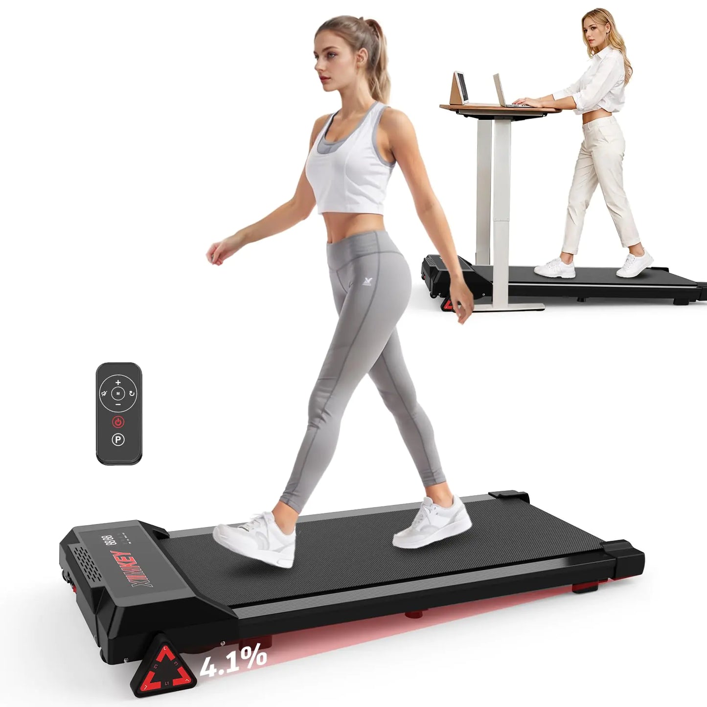Treadmill for Home with Incline Walking Pad Under Desk Treadmill Compact Treadmills for Home Portable Mini Treadmill Walking Treadmills